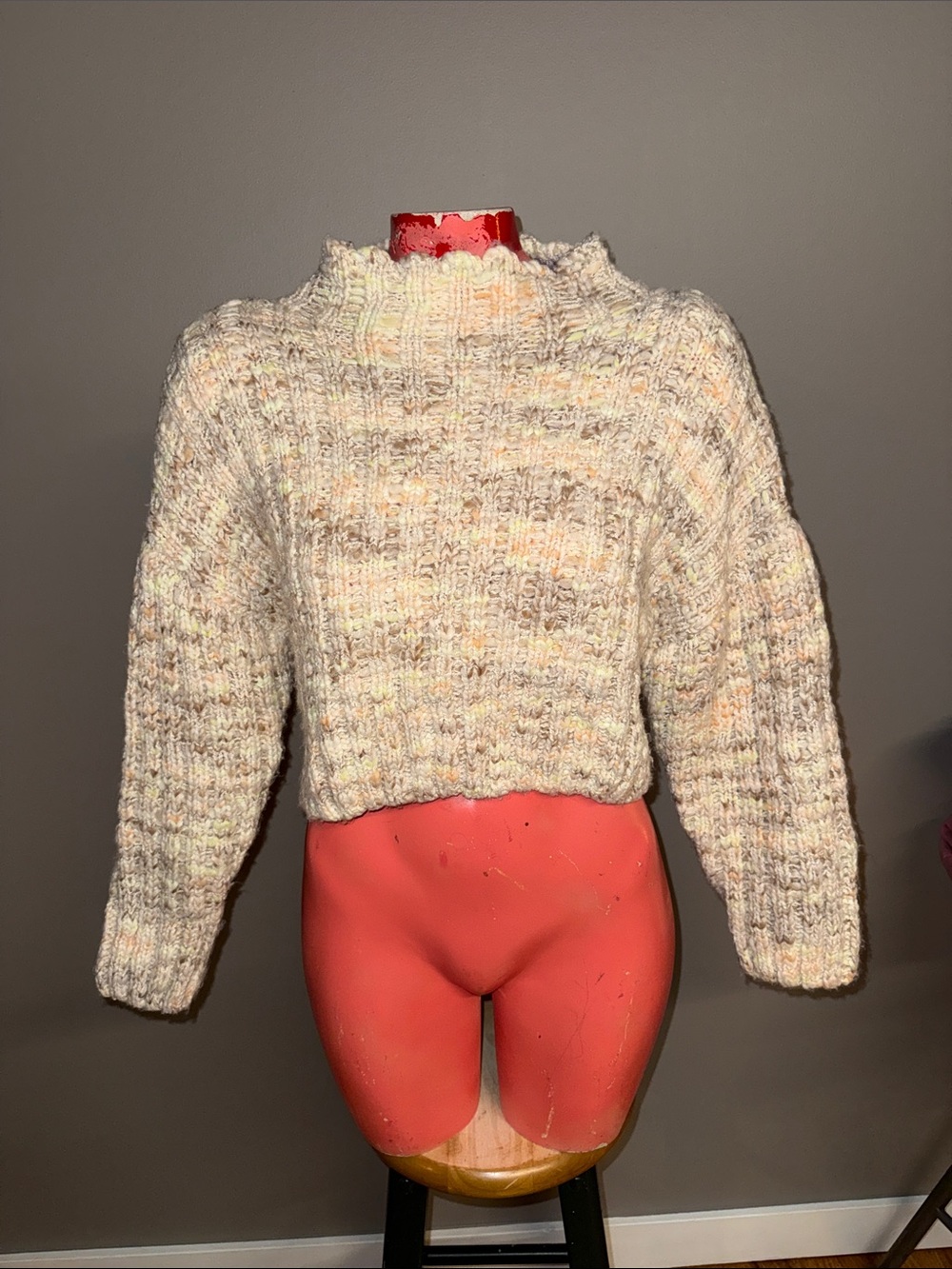 Free People - Confetti Pullover Cropped Oversized Sweater
